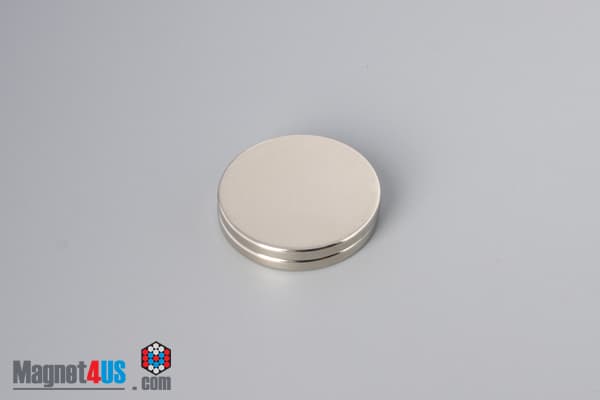 1 1/4" dia. x 1/8" N45 Neodymium Disc Magnet - photo 4