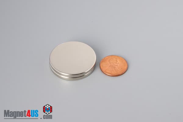 1 1/4" dia. x 1/8" N45 Neodymium Disc Magnet - photo 5