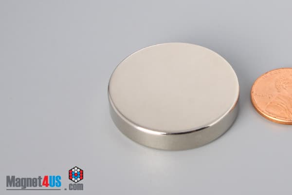 1 1/4" dia. x 1/4" N45 Neodymium Disc Magnet - photo 3