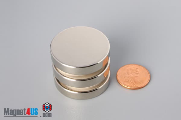 1 1/4" dia. x 1/4" N45 Neodymium Disc Magnet - photo 5