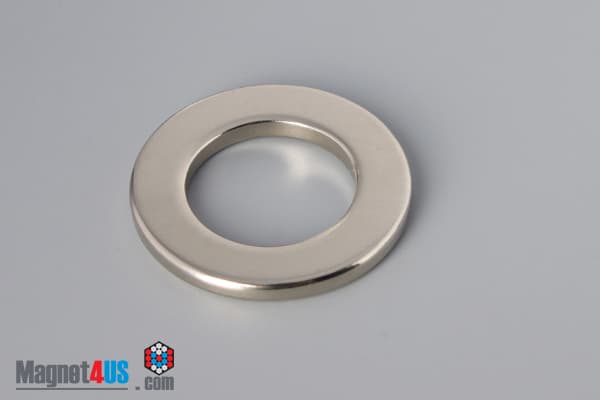 1 1/4" od x 3/4" id x 1/8" N45 Neodymium Ring Magnet - photo 2