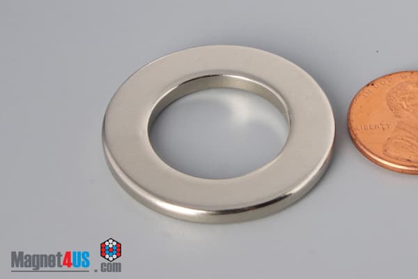 1 1/4" od x 3/4" id x 1/8" N45 Neodymium Ring Magnet - photo 3