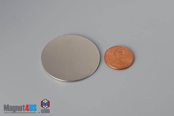 1 1/2" dia. x 1/16" N45 Neodymium Disc Magnet