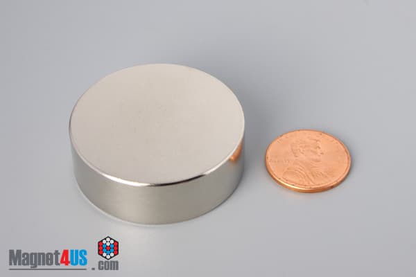 1 1/2" dia. x 1/2" N40 Neodymium Disc Magnet