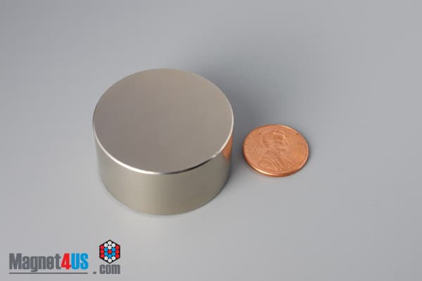 1 1/2" dia. x 3/4" N52 Neodymium Disc Magnet