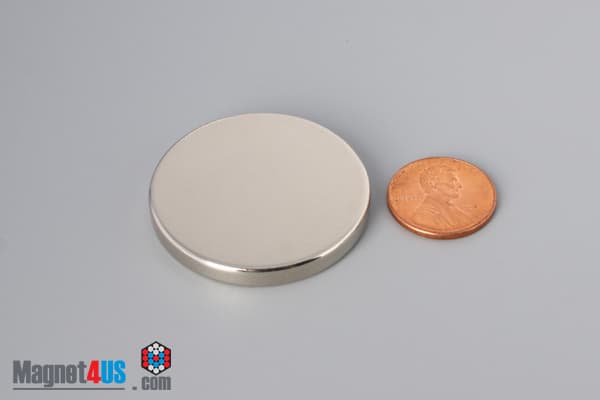 1 1/2" dia. x 3/16" N45 Neodymium Disc Magnet - photo 1