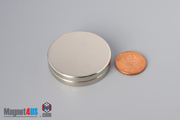 1 1/2" dia. x 3/16" N45 Neodymium Disc Magnet - photo 5