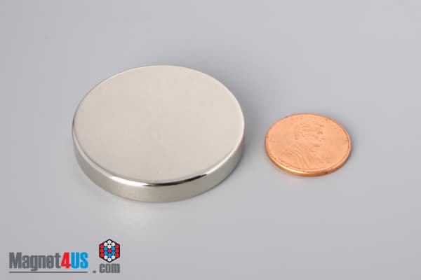 1 1/2" dia. x 1/4" N52 Neodymium Disc Magnet