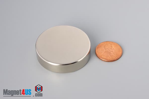 1 1/2" dia. x 3/8" N45 Neodymium Disc Magnet - photo 1