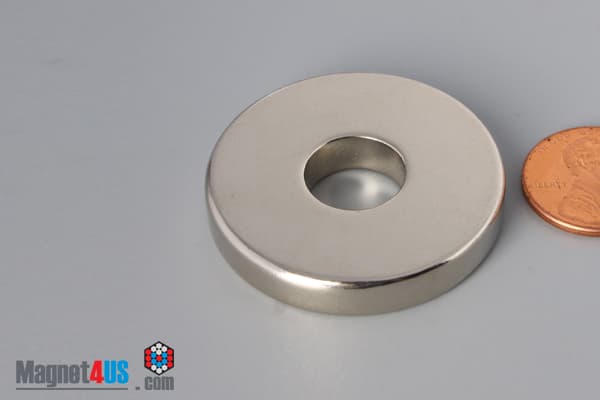 1 1/2" od x 1/2" id x 1/4" N42 Neodymium Ring Magnet - photo 3