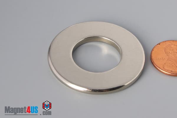 1 1/2" od x 3/4" id x 1/8" N45 Neodymium Ring Magnet - photo 3