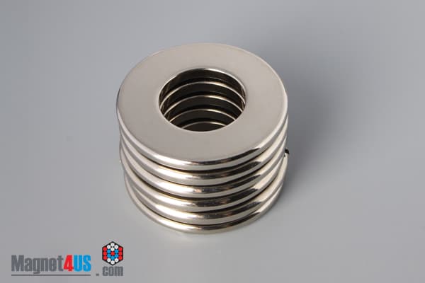 1 1/2" od x 3/4" id x 1/8" N45 Neodymium Ring Magnet - photo 4