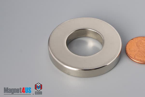 1 1/2" od x 3/4" id x 1/4" N45 Neodymium Ring Magnet - photo 3