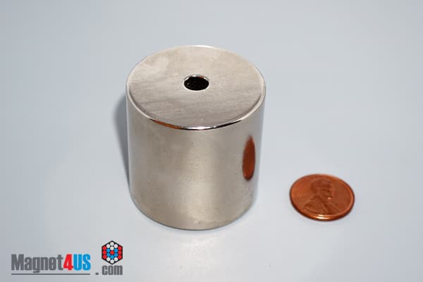1 1/2" od x 1/4" id x 1 1/2" N45 Neodymium Ring Magnet - photo 1