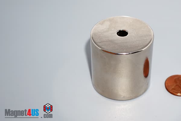 1 1/2" od x 1/4" id x 1 1/2" N45 Neodymium Ring Magnet - photo 3
