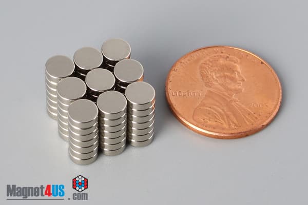 3/16" dia. x 1/16" N45 Neodymium Disc Magnet - photo 5