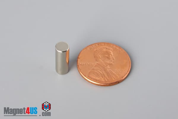 3/16" dia. x 1/2" N40 Neodymium Cylinder Magnet - photo 1
