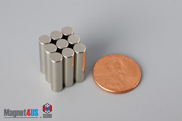 3/16" dia. x 3/4" N40 Neodymium Cylinder Magnet - photo 5