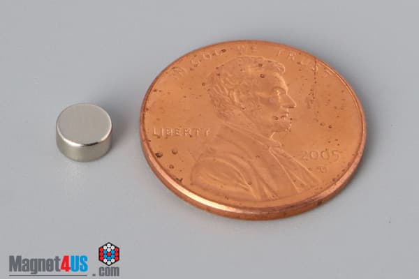 3/16" dia. x 3/32" N45 Neodymium Disc Magnet - photo 1