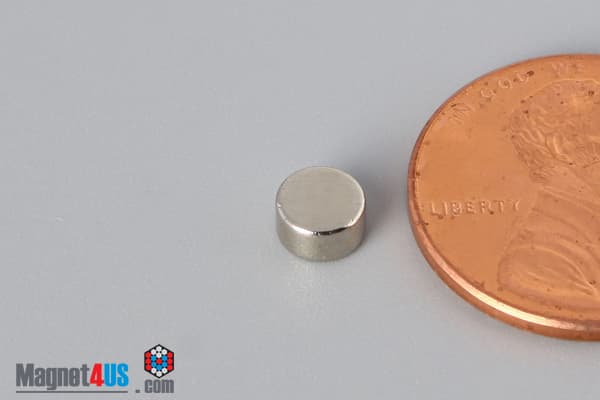 3/16" dia. x 1/10" N45 Neodymium Disc Magnet - photo 3