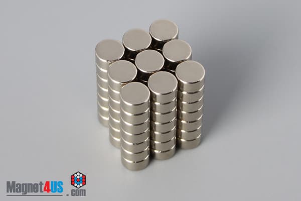3/16" dia. x 1/10" N45 Neodymium Disc Magnet - photo 4