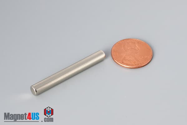3/16" dia. x 1 1/2" N45 Neodymium Cylinder Magnet