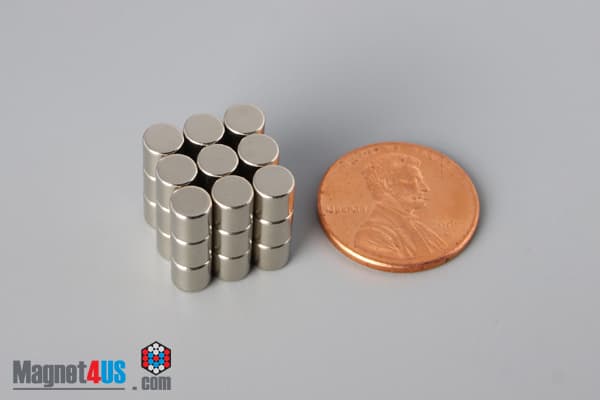 3/16" dia. x 3/16" N52 Neodymium Cylinder Magnet - photo 5