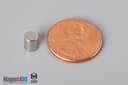 3/16" dia. x 2/10" N40 Neodymium Cylinder Magnet - photo 1