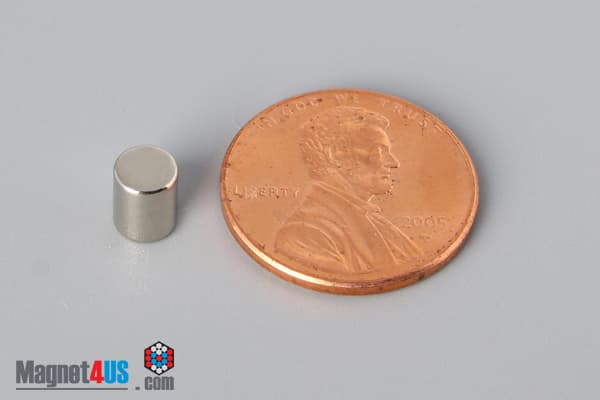 3/16" dia. x 2/10" N40 Neodymium Cylinder Magnet
