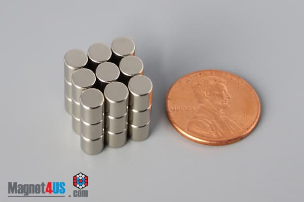 3/16" dia. x 2/10" N40 Neodymium Cylinder Magnet - photo 5