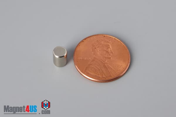 3/16" dia. x 1/4" N52 Neodymium Cylinder Magnet - photo 1