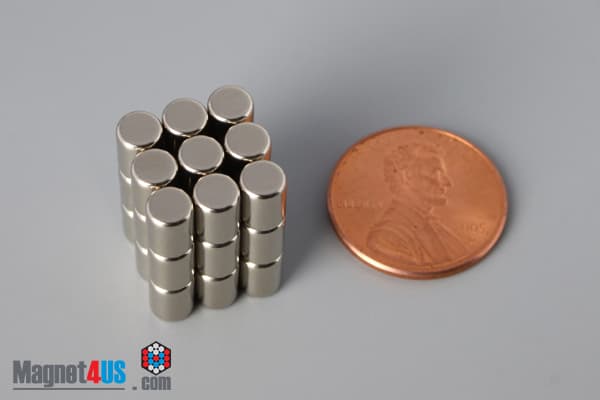 3/16" dia. x 1/4" N52 Neodymium Cylinder Magnet - photo 5