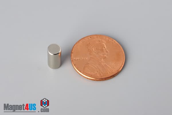 3/16" dia. x 3/8" N52 Neodymium Cylinder Magnet
