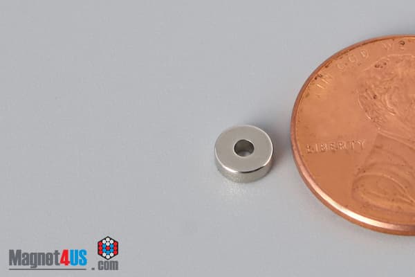 3/16" od x 1/16" id x 1/16" N45 Neodymium Ring Magnet - photo 3