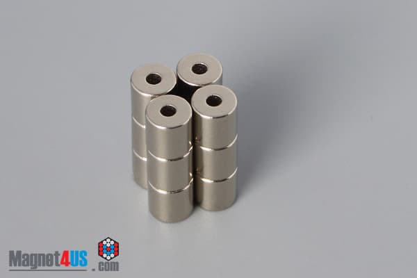 3/16" od x 1/16" id x 3/16" N40 Neodymium Ring Magnet - photo 4