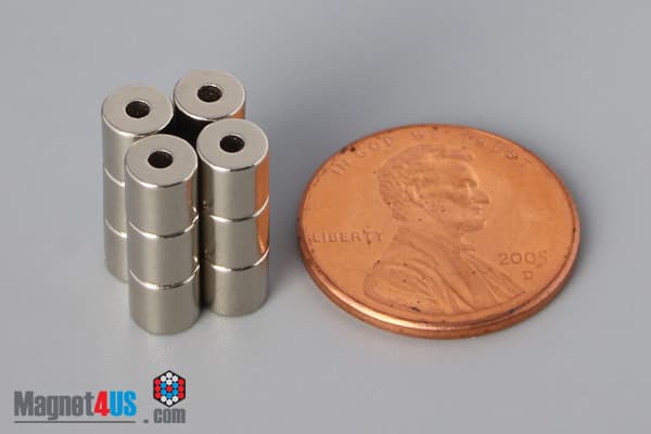 3/16" od x 1/16" id x 3/16" N40 Neodymium Ring Magnet - photo 5