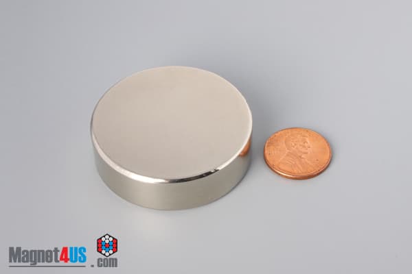 1 3/4" dia. x 1/2" N45 Neodymium Disc Magnet - photo 1