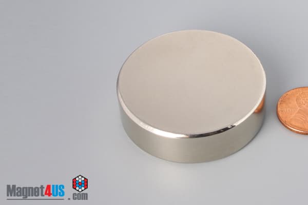 1 3/4" dia. x 1/2" N45 Neodymium Disc Magnet - photo 3