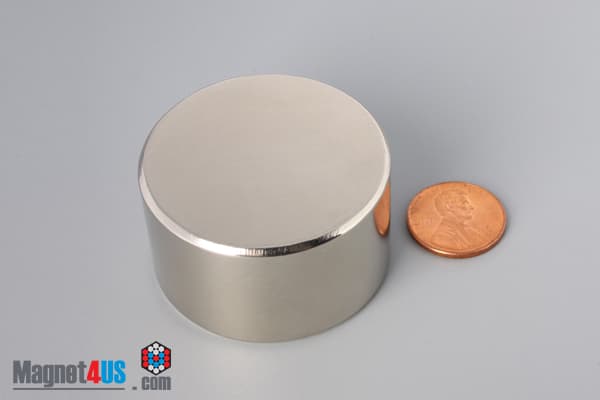 1 3/4" dia. x 1" N45 Neodymium Disc Magnet - photo 1