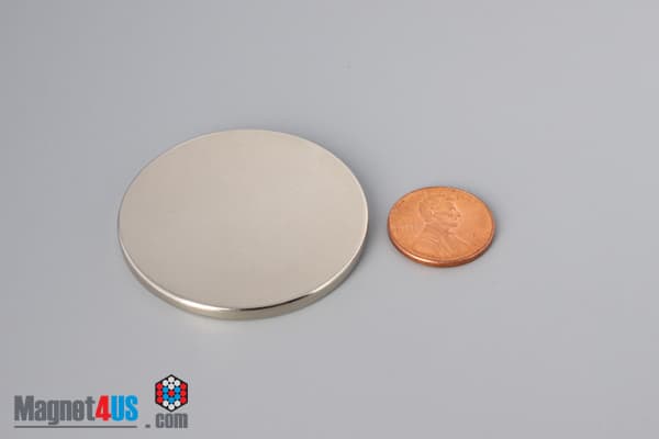 1 3/4" dia. x 1/8" N45 Neodymium Disc Magnet