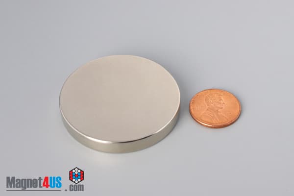 1 3/4" dia. x 1/4" N45 Neodymium Disc Magnet