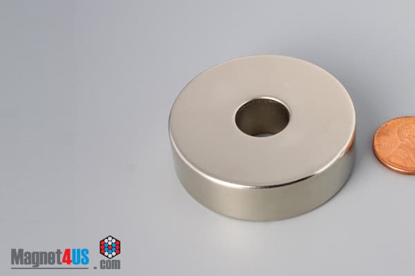 1 3/4" od x 1/2" id x 1/2" N45 Neodymium Ring Magnet - photo 3