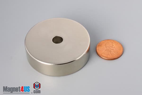 1 3/4" od x 1/4" id x 1/2" N45 Neodymium Ring Magnet - photo 1