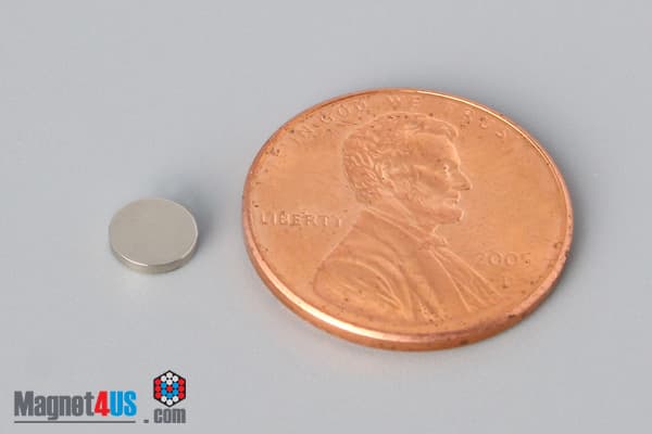 2/10" dia. x 1/32" N52 Neodymium Disc Magnet
