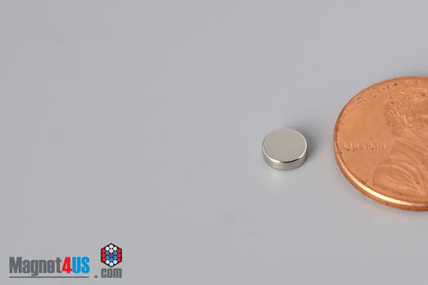 2/10" dia. x 1/16" N45 Neodymium Disc Magnet - photo 3