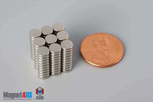 2/10" dia. x 1/16" N45 Neodymium Disc Magnet - photo 5
