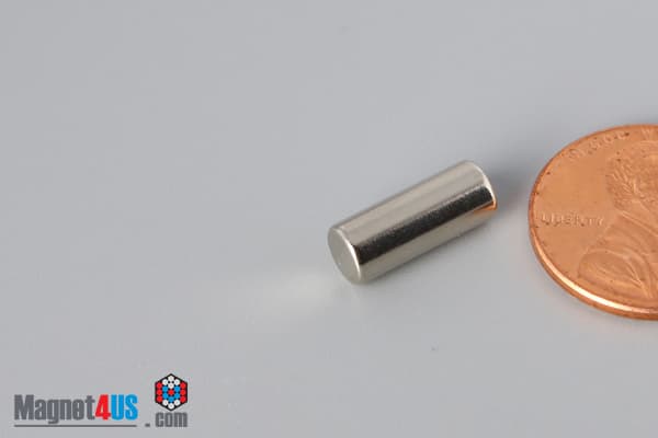 2/10" dia. x 1/2" N45 Neodymium Cylinder Magnet - photo 3