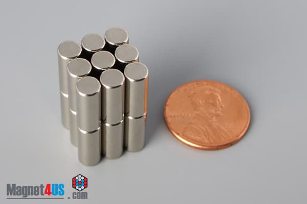 2/10" dia. x 1/2" N45 Neodymium Cylinder Magnet - photo 5