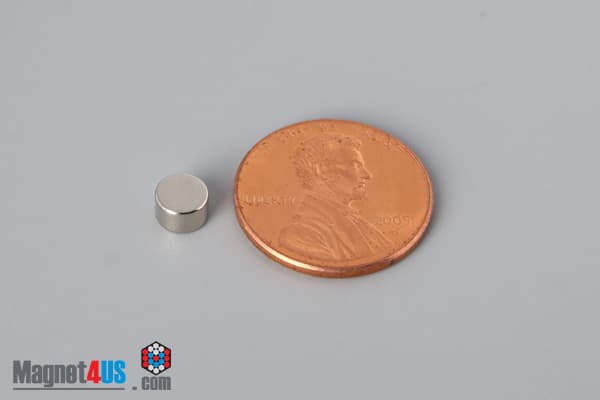 2/10" dia. x 1/8" N45 Neodymium Disc Magnet