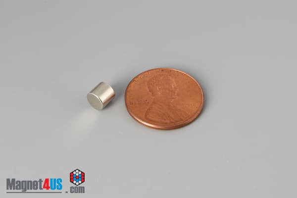 2/10" dia. x 3/16" N45 Neodymium Disc Magnet